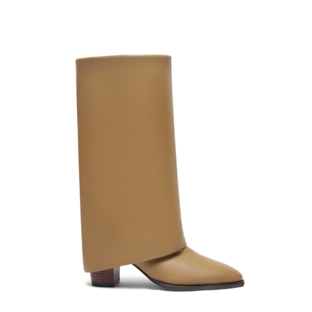 Anthropologie SILENT D IVORY Boot in Natural Nappa Leather